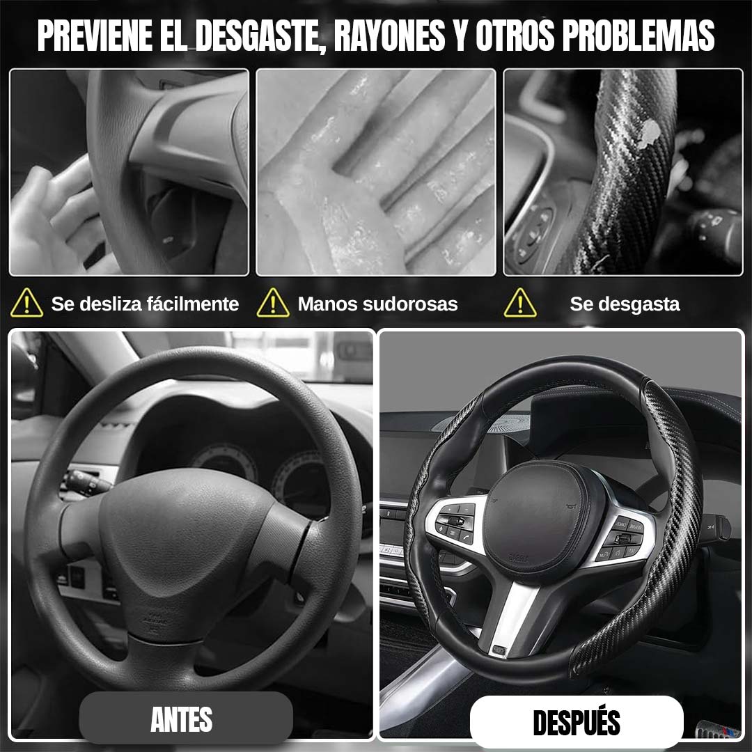 🎁HOY ENVÍO GRATIS🎁 PROTECTOR DE CARBONO PARA VOLANTE DE AUTO