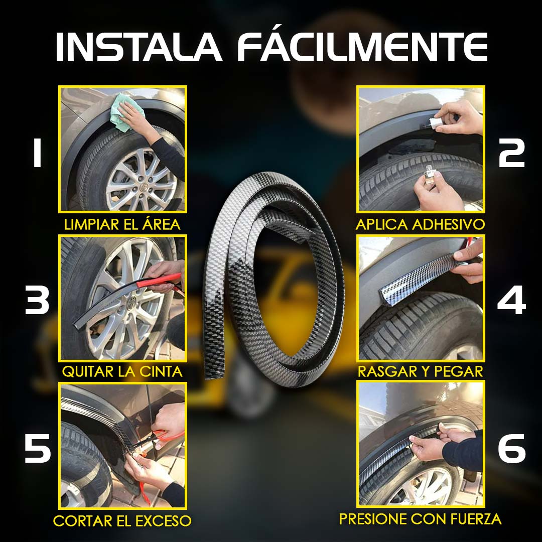 PROTECTOR TIPO FIBRA PARA ARCO DE LAS RUEDAS 🎁PROMO 4 RUEDAS🎁