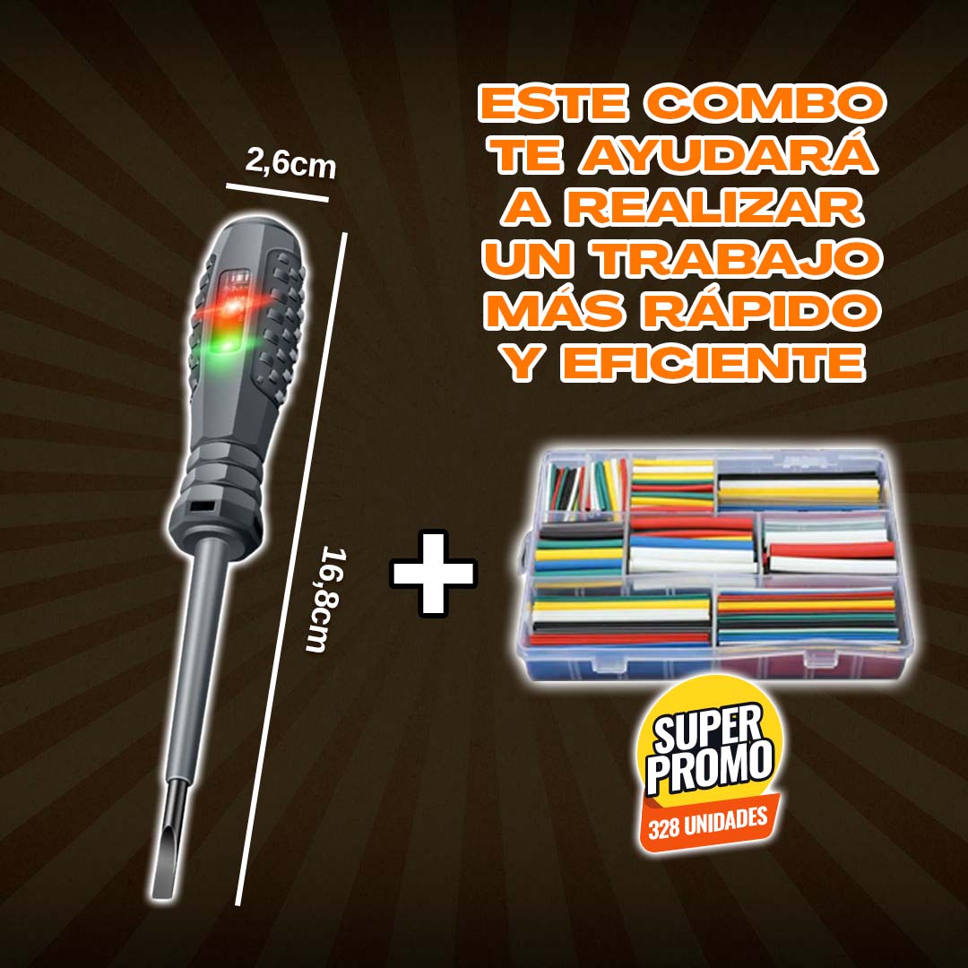 🎁MEGA COMBO (MALETIN TERMOENCOGIBLES + DESTORNILLADOR DETECTOR DE CORRIENTE)