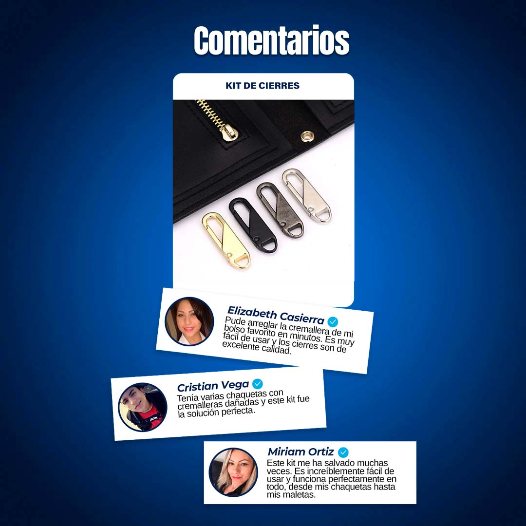 🎁PROMO 10 UNIDADES🎁KIT DE REPARACION DE CIERRES