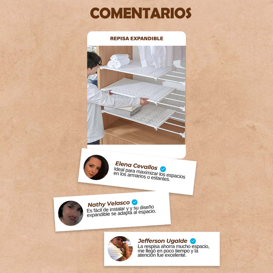 Repisas EXPANDIBLES Ajuste de 46 a 75 cm 🎁PROMO 5 UNIDADES🎁