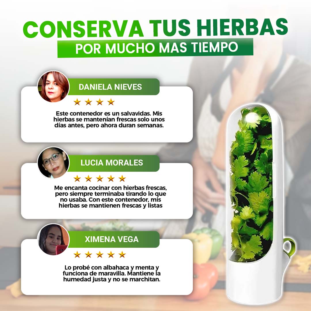 🎁QUITO PROMO 2 UNIDADES🎁CONTENEDOR DE HIERBAS FRESCAS