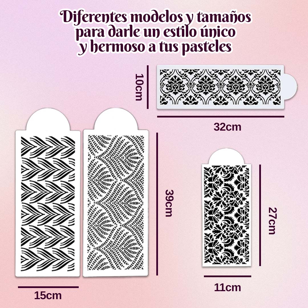SET LAMINAS PARA DECORACIÓN DE REPOSTERIA 🎁HOY PROMO 4 UNIDADES + ENVÍO GRATIS🎁