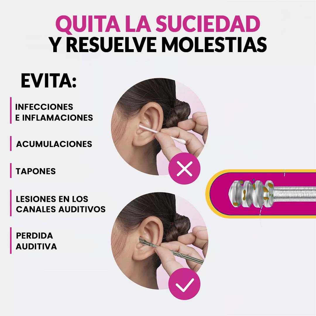 🎁PROMO 2X1🎁 KIT ESTUCHE LIMPIADOR DE OÍDOS