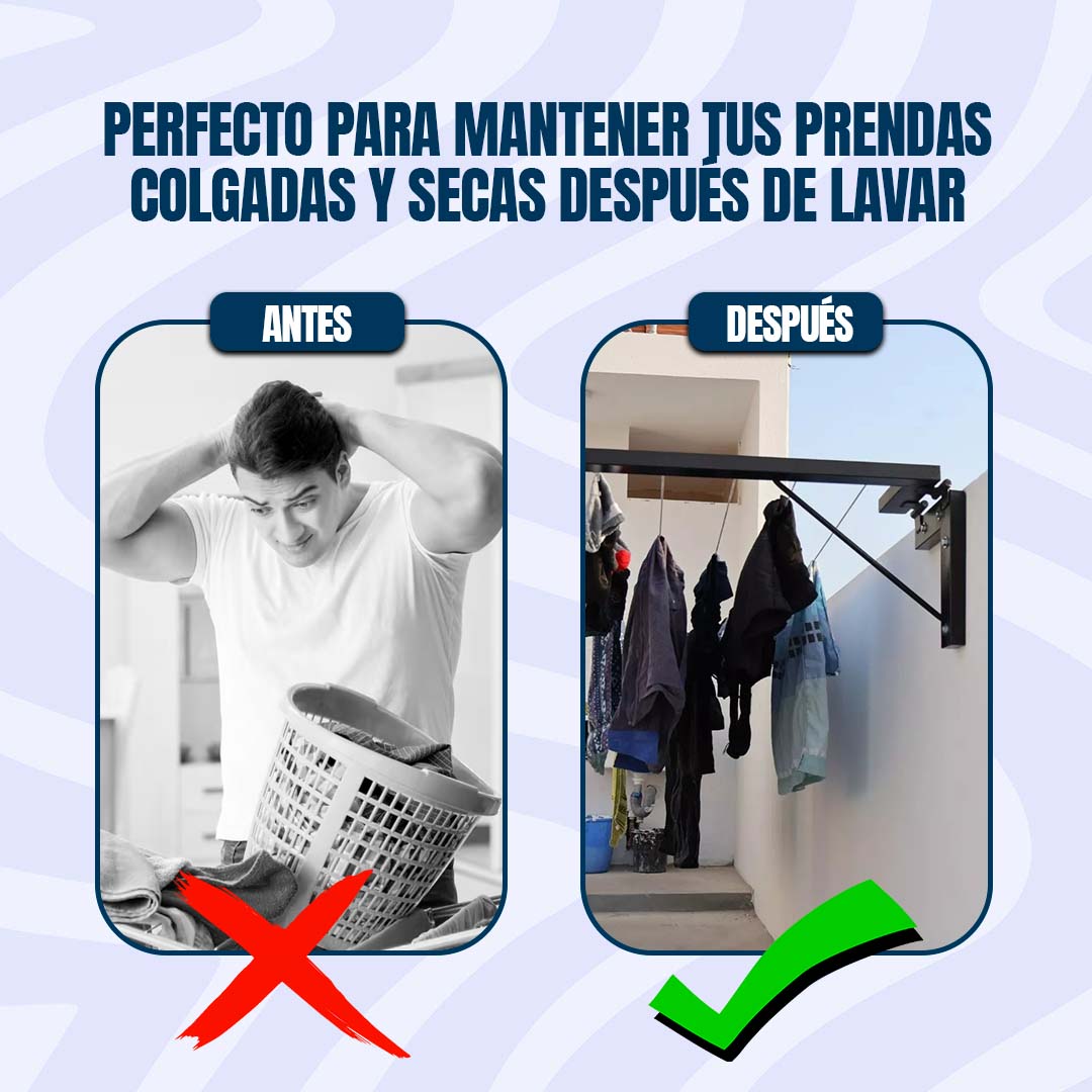 COLGADOR METÁLICO DE ROPA PARA PARED 🎁HOY ENVÍO GRATIS🎁