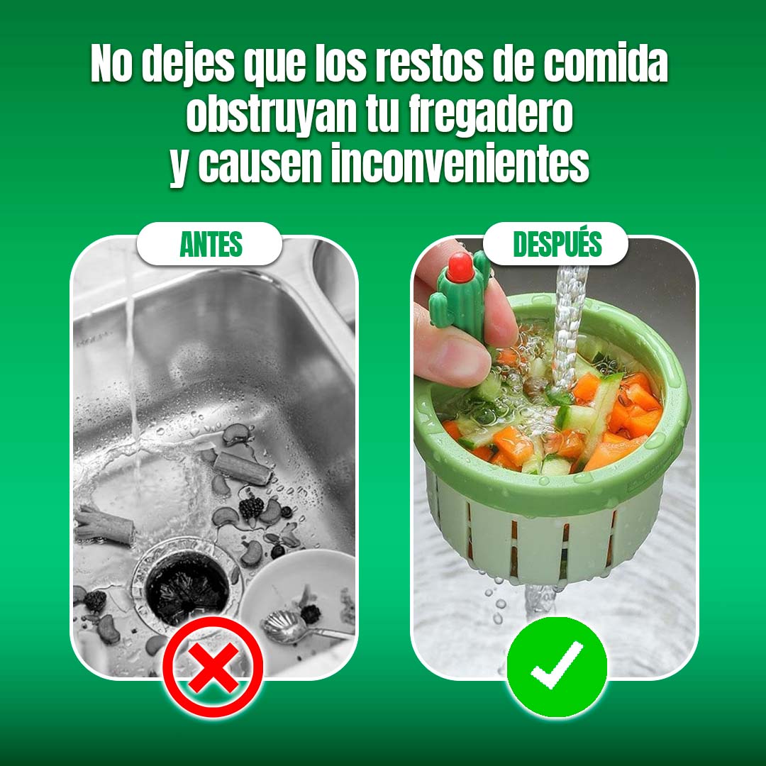 🎁PROMO 2x1🎁FILTRO UNIVERSAL DE DESAGUE CACTUS CON BOTON