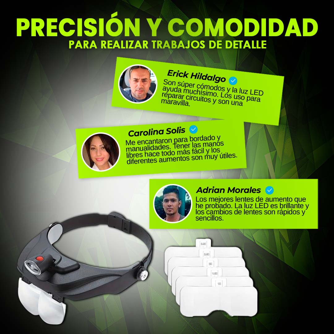 LENTES DE AUMENTO TIPO VISERA