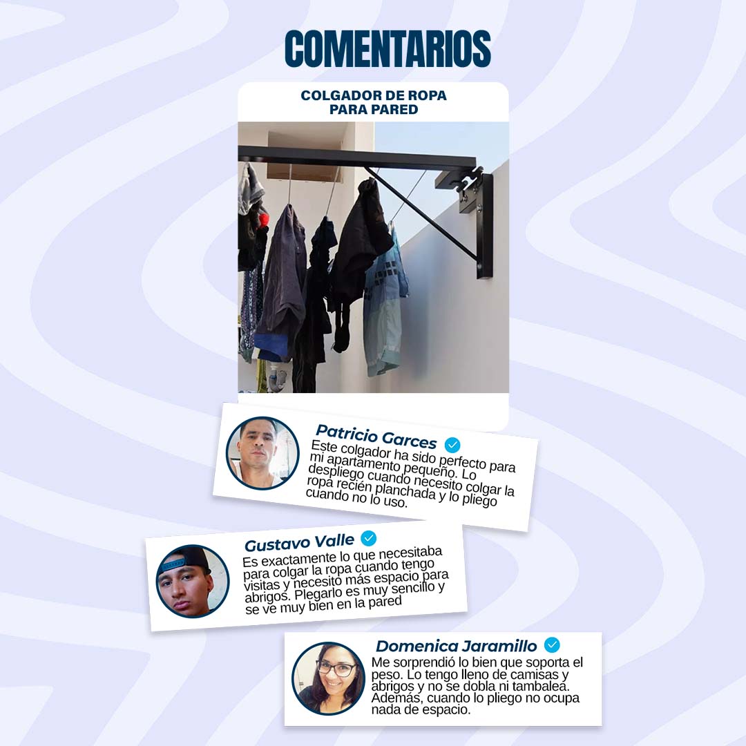COLGADOR METÁLICO DE ROPA PARA PARED 🎁HOY ENVÍO GRATIS🎁