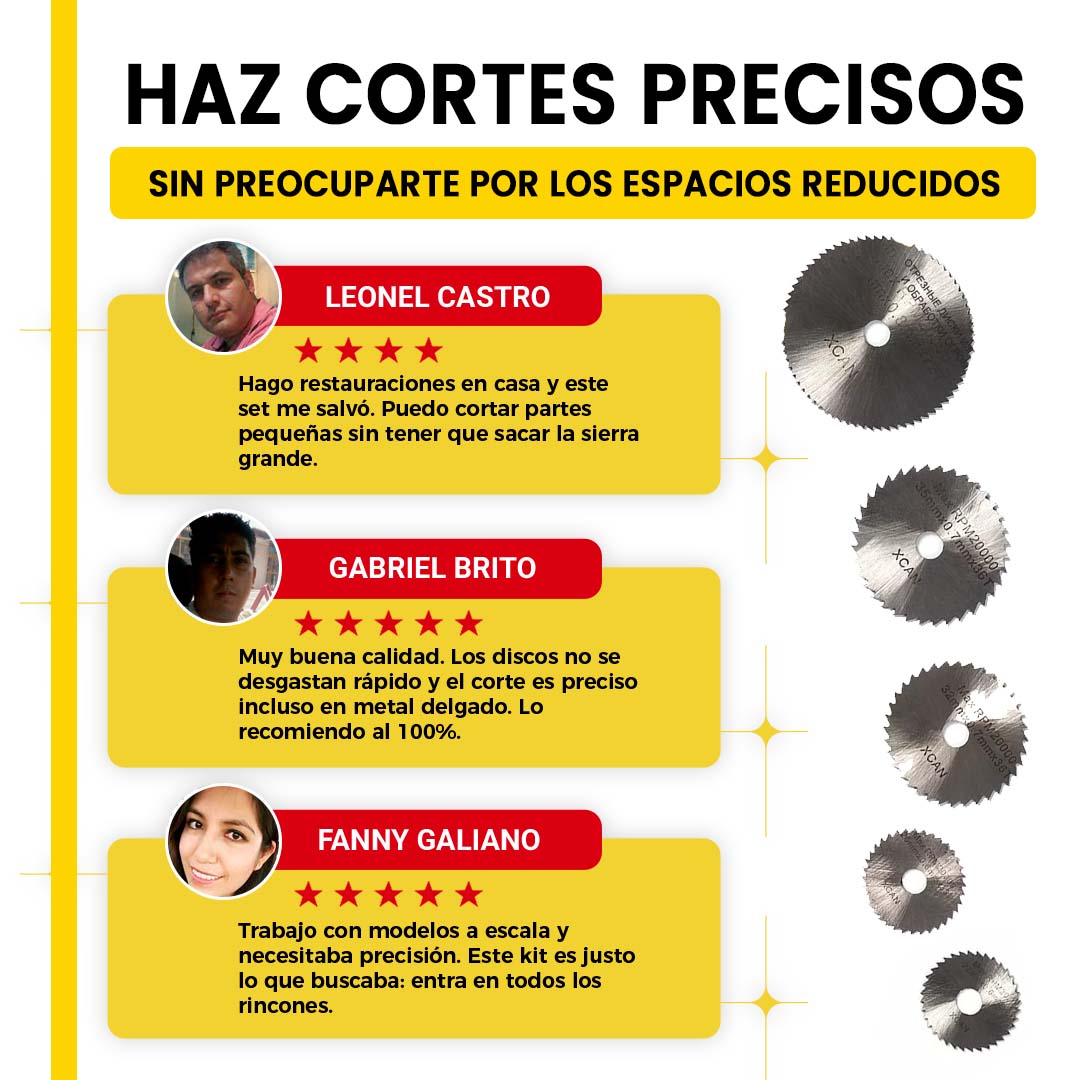 SET DE CUCHILLAS PARA TALADRO đPACK 6 PIEZASđ