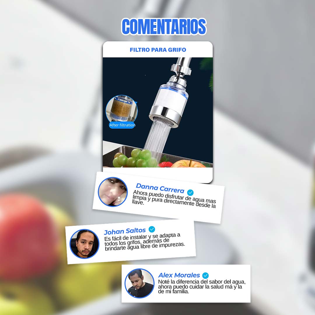 FILTRO PARA GRIFO 🎁GRATIS 4 REPUESTO🎁