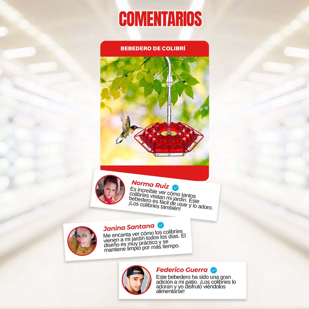 BEBEDERO PARA COLIBRI 🎁HOY ENVÍO GRATIS🎁