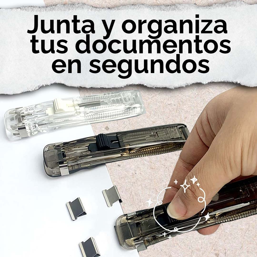 SUJETADOR DE HOJAS TIPO GRAPADORA