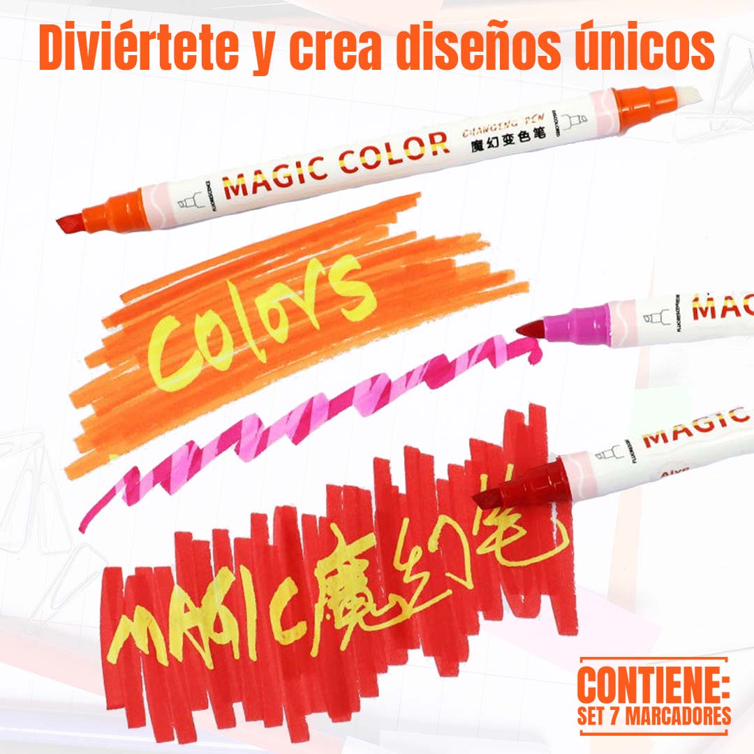 SET MARCADORES MÁGICOS CAMALEON 7U