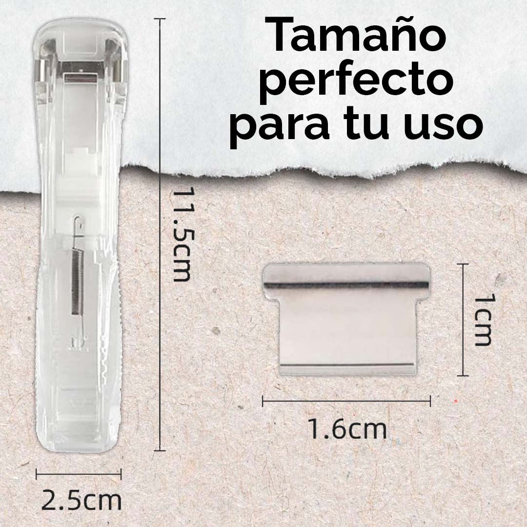 SUJETADOR DE HOJAS TIPO GRAPADORA