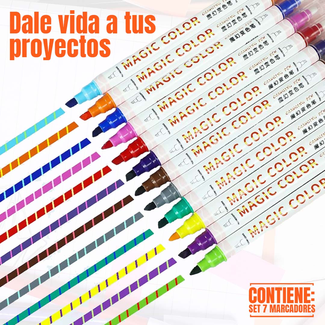 SET MARCADORES MÁGICOS CAMALEON 7U