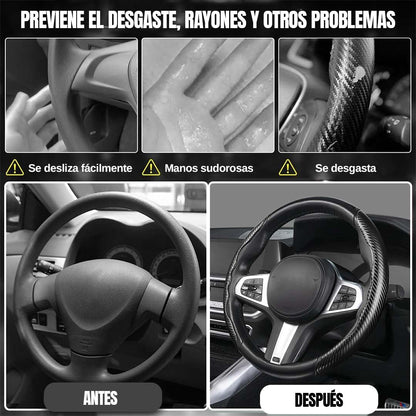 🎁HOY ENVÍO GRATIS🎁 PROTECTOR DE CARBONO PARA VOLANTE DE AUTO