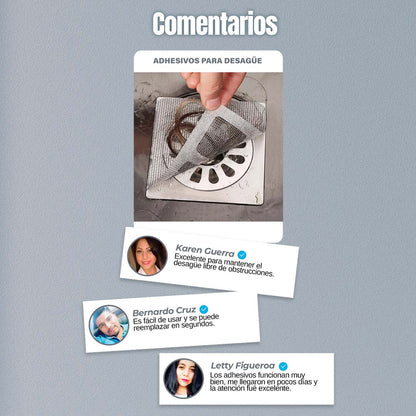 SET PROTECTOR ADHESIVO PARA DESAGÜE A PRUEBA DE AGUA🎁PROMO 24 UNIDADES🎁