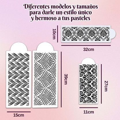 SET LAMINAS PARA DECORACIÓN DE REPOSTERIA 🎁HOY PROMO 4 UNIDADES + ENVÍO GRATIS🎁