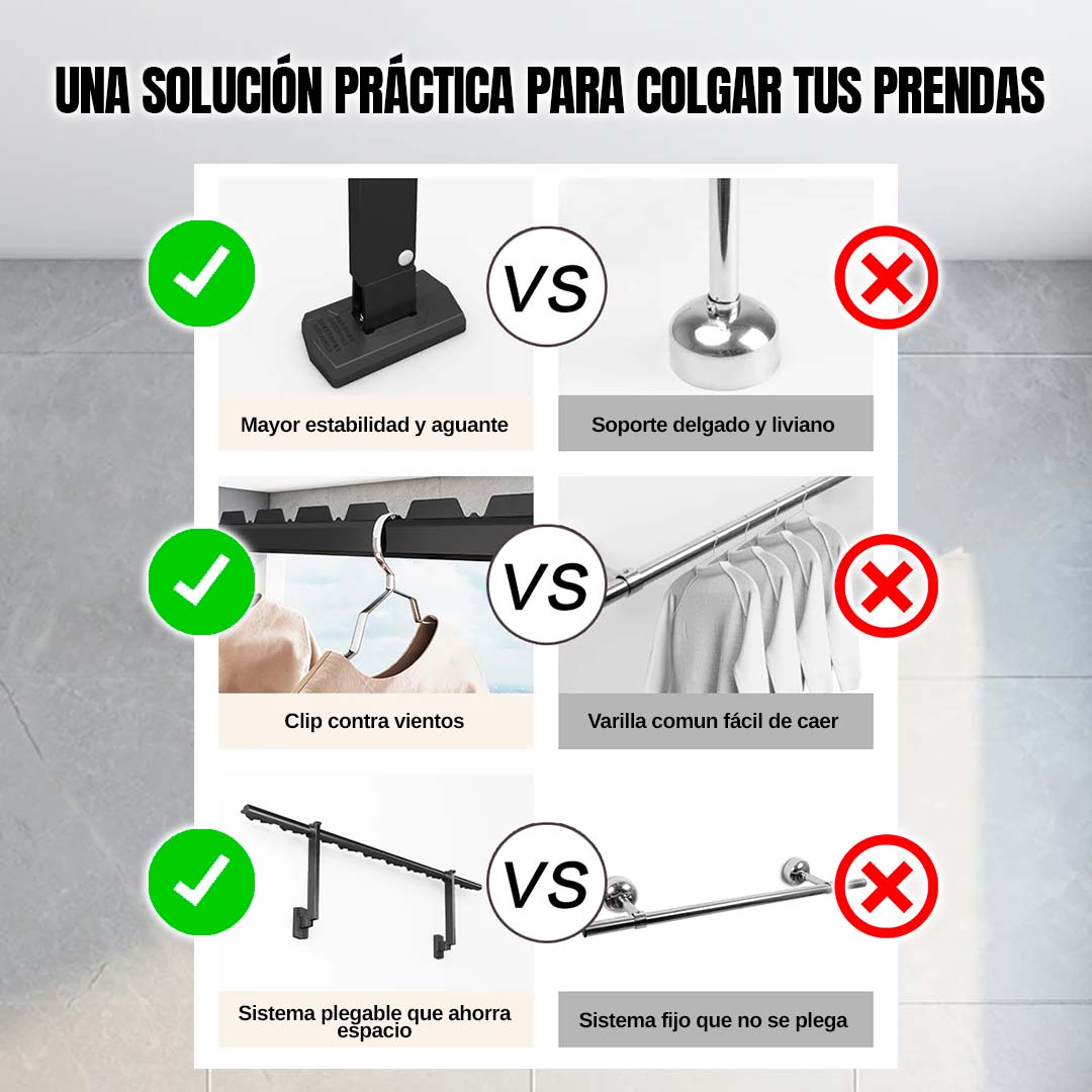 COLGADOR DE ROPA PLEGABLE ??HOY ENVÍO GRATIS??