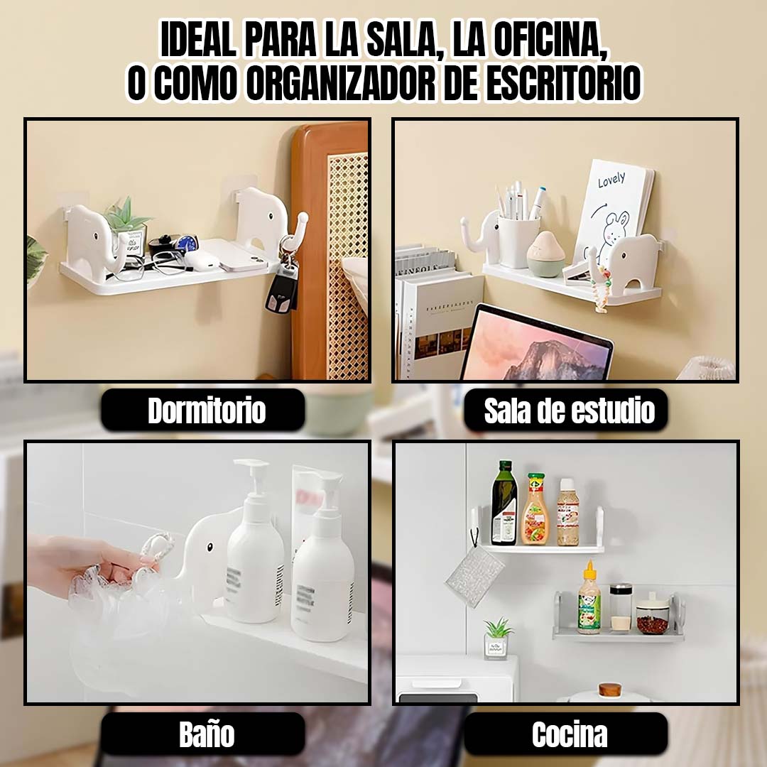 🎁PROMO 2x1🎁SET REPISA ADHESIVA ELEFANTE SIN PERFORACIONES