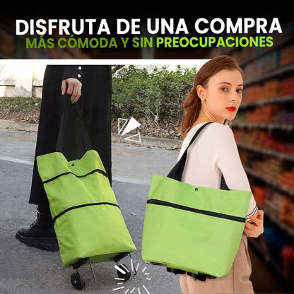 BOLSO PLEGABLE CARRITO DE COMPRAS CON RUEDAS