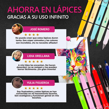 LAPIZ DE COLOR PUNTA INFINITA SET X12 COLORES