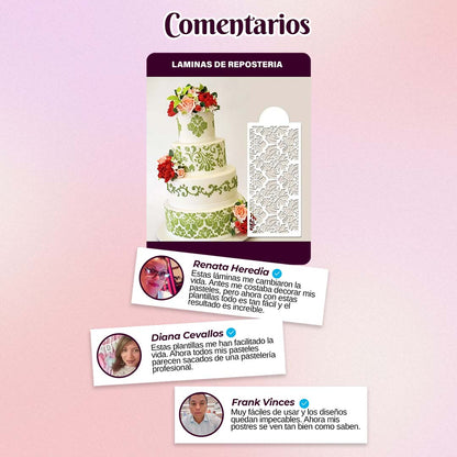 SET LAMINAS PARA DECORACIÓN DE REPOSTERIA 🎁HOY PROMO 4 UNIDADES + ENVÍO GRATIS🎁