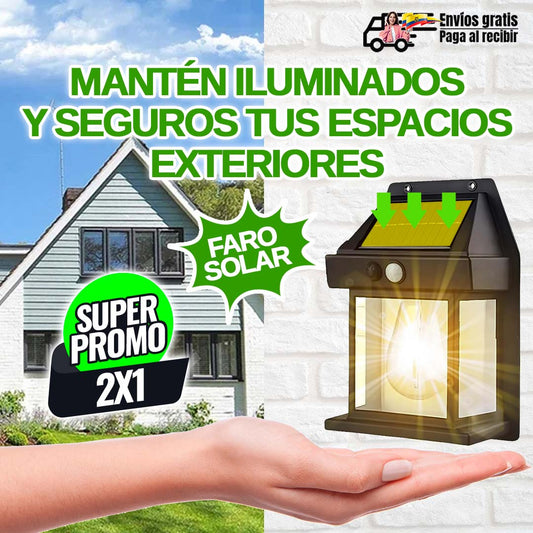 FARO SOLAR PARA EXTERIORES | 🎁 PROMO 2 X 1 🎁