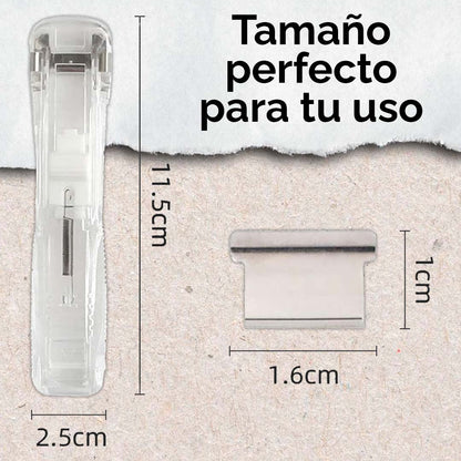 SUJETADOR DE HOJAS TIPO GRAPADORA