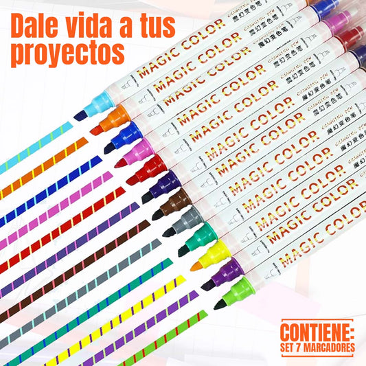 SET MARCADORES MÁGICOS CAMALEON 7U