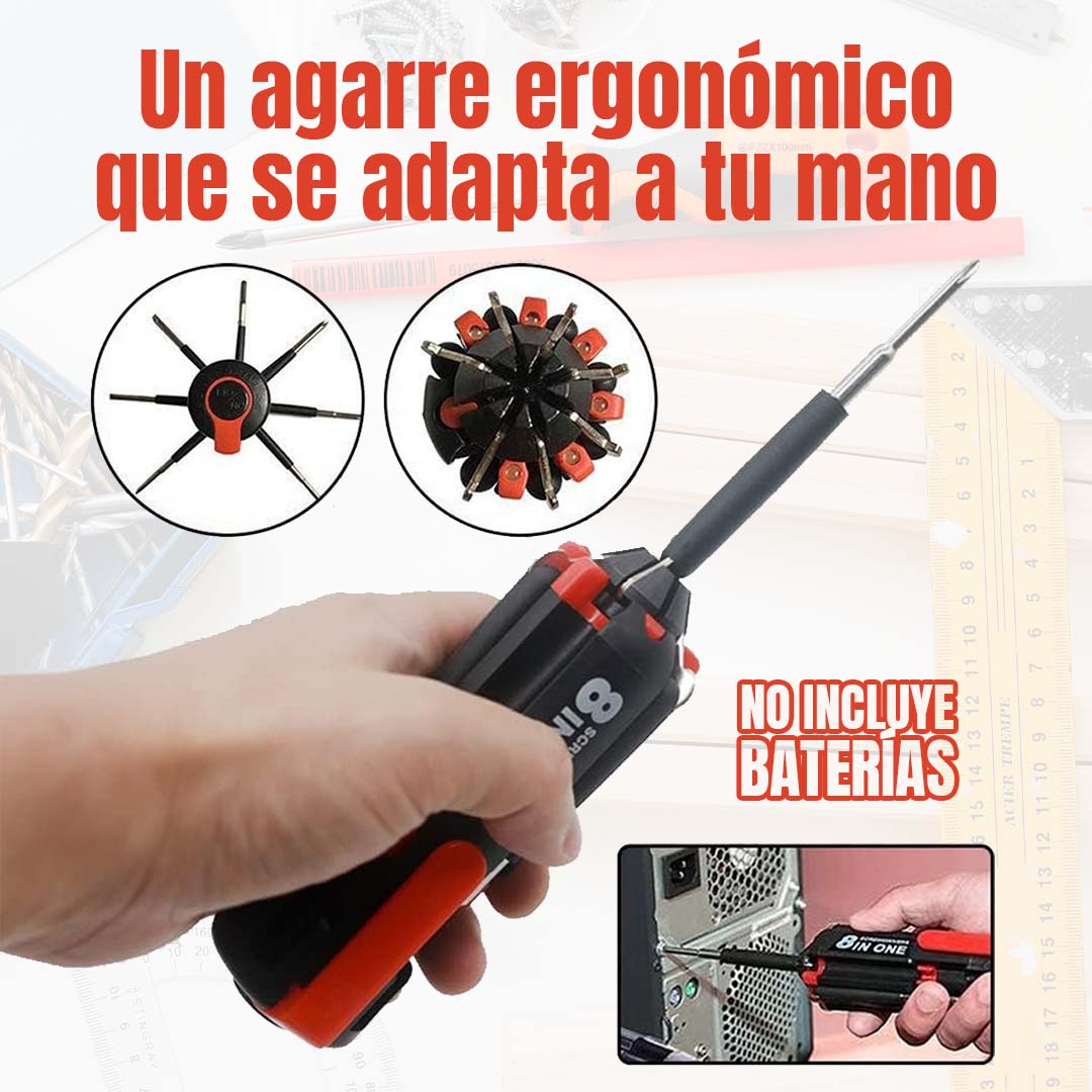 DESTORNILLADOR 8 EN 1 CON LUZ LED INTEGRADA ??ENVÍO GRATIS??