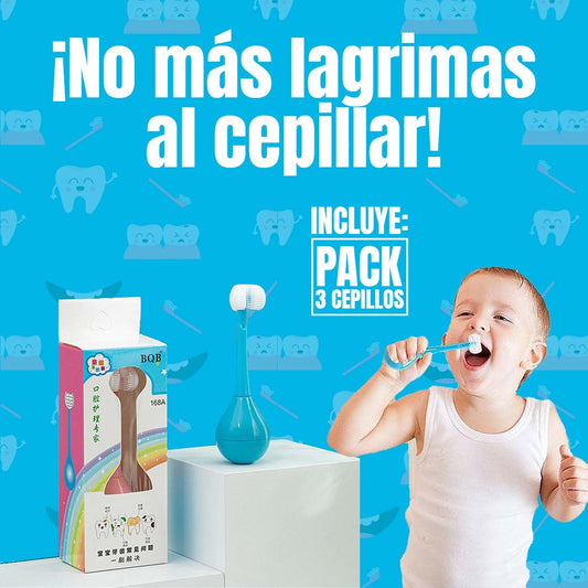 SET CEPILLO DE DIENTES PARA NIÑOS 3u