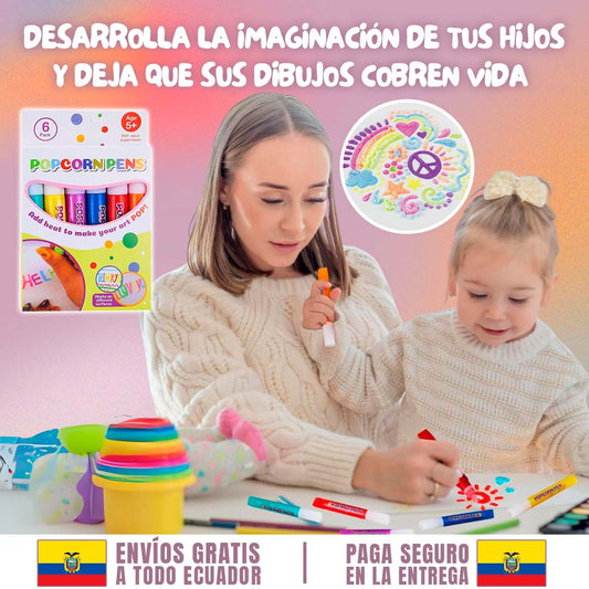 MARCADORES 3D POPCORN 🎁PROMO 6 COLORES🎁