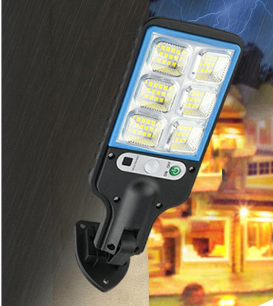Farola solar para exteriores, con sensor de movimiento