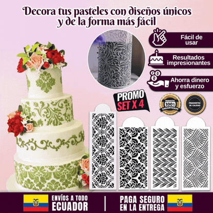 SET LAMINAS PARA DECORACIÓN DE REPOSTERIA 🎁HOY PROMO 4 UNIDADES + ENVÍO GRATIS🎁