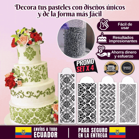 SET LAMINAS PARA DECORACIÓN DE REPOSTERIA 🎁HOY PROMO 4 UNIDADES + ENVÍO GRATIS🎁