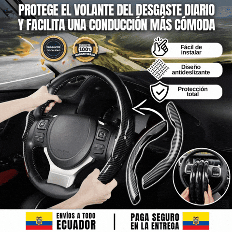 🎁HOY ENVÍO GRATIS🎁 PROTECTOR DE CARBONO PARA VOLANTE DE AUTO