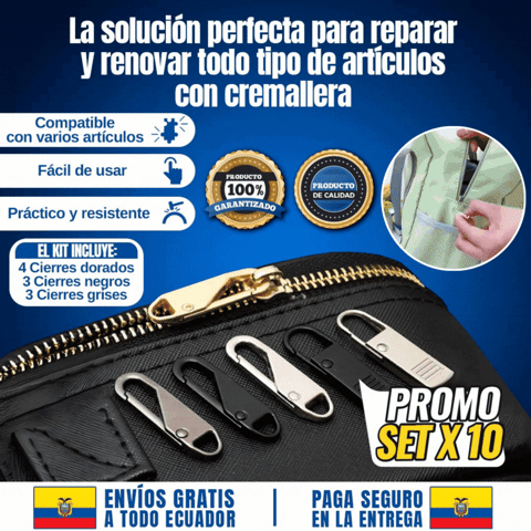 🎁PROMO 10 UNIDADES🎁KIT DE REPARACION DE CIERRES