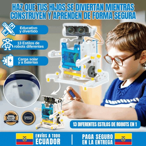 ROBOT SOLAR ARMABLE 12 FORMAS EN 1 🎁HOY ENVÍO GRATIS🎁