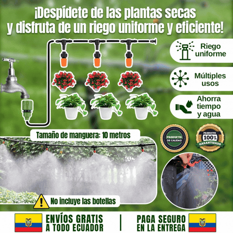 KIT COMPLETO DE RIEGO SEMI AUTOMÁTICO 🎁ENVÍO GRATIS🎁