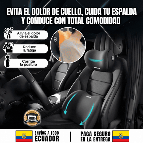 COJIN DE AUTO CUELLO + LUMBAR 🎁PROMO ENVÍO GRATIS🎁